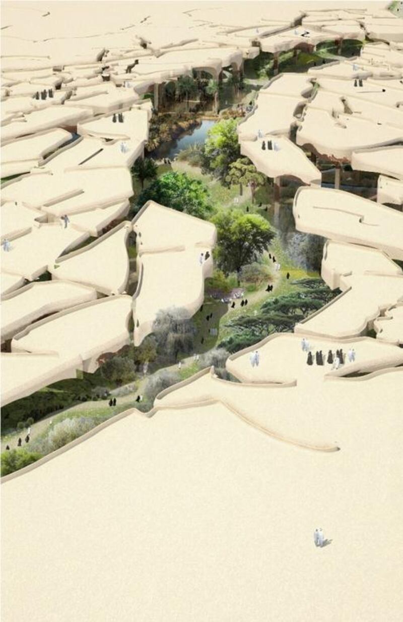 Designed by London-based Thomas Heatherwick, founder of Heatherwick studio, the park will feature an outdoor cinema, an organic garden, picnic areas and cafes and restaurants. Courtesy Salama bint Hamdan Al Nahyan Foundation