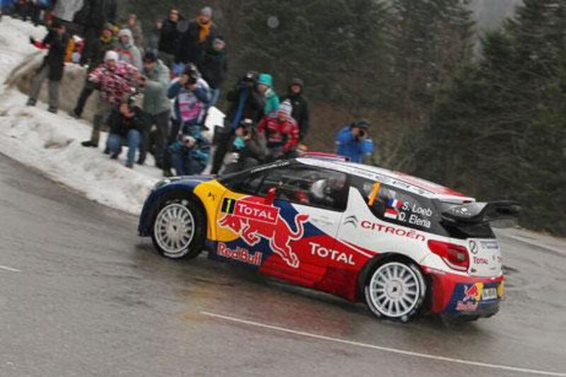 Sebastien Loeb and his Citroen are off to a good start in defence of his 2011 World Rally Championship title by taking the season opener of the 2012 season at Monte Carlo.