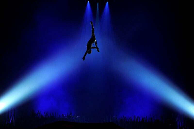 FILE PHOTO: An artist performs during the Cirque du Soleil's Totem show in London's Royal Albert Hall, January 4, 2012. REUTERS/Paul Hackett/File Photo