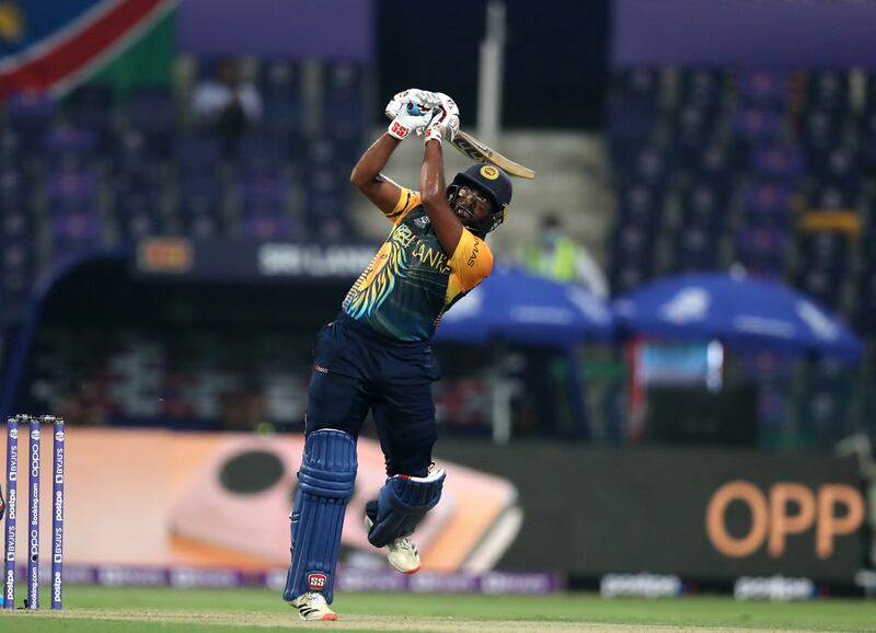 Bhanuka Rajapaksa top scored for Sri Lanka with 42 from 27 balls. Chris Whiteoak / The National