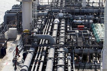 Pipes carrying liquefied natural gas are seen on a tanker in the Mediterranean. The rush to commercialise the resource is firing regional countries' ambitions. Baz Ratner/Reuters