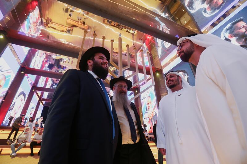 Various members of the Jewish community, officials and visitors attended the events to mark Hanukkah. Reuters