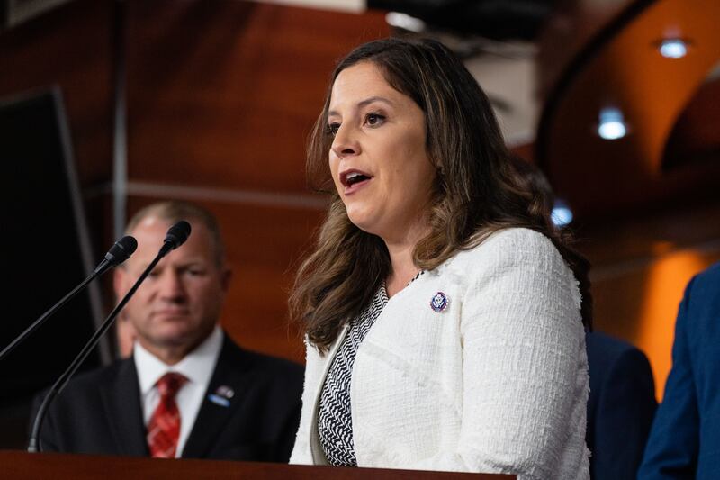 Elise Stefanik became chairwoman of the Republican Conference after Liz Cheney was ousted. Bloomberg