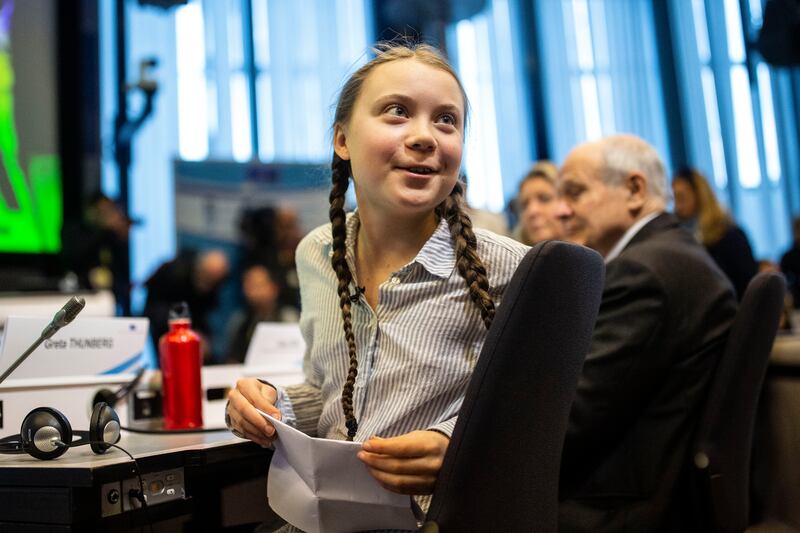 Greta Thunberg in February 2019, in Brussels.
