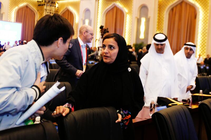 Yinchuan, September 12, 2012 -- H.E. Sheikha Lubna Bint Khalid Al Qasimi, UAE Minister of Foreign Trade, attends the opening ceremony of the 2012 China (Ningxia) International Investment & Trade Fair and 3rd China-Arab States Economic and Trade Forum in Yinchuan, China, September 12, 2012. Photo by: Sarah Dea/The National)