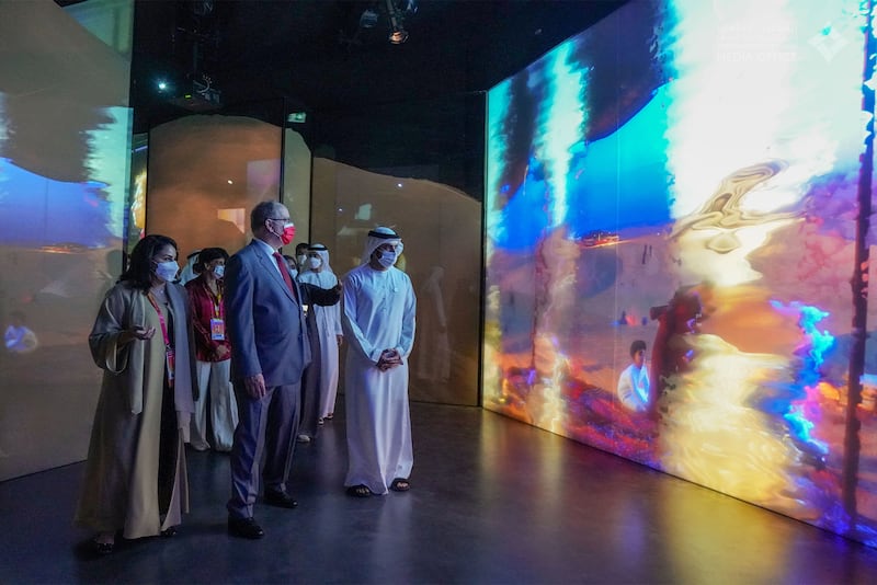 Prince Albert praised the UAE's unique sustainable development model that focuses on the growth of vital sectors that are shaping the future of the world.