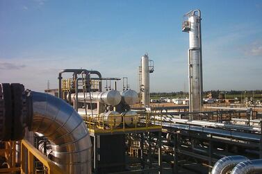 A Dana Gas gas facility in Egypt. The gas company has received an additional $44.3m payment from Egypt. Wam