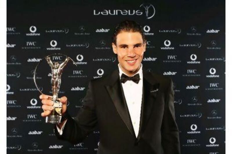 Rafael Nadal won the Laureus Sportsman of the Year award after his mastery over three different surfaces at the grand slams. Ian Walton / Getty Images