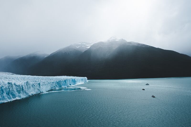 The Perito Moreno Glacier in Santa Cruz, Argentina. 