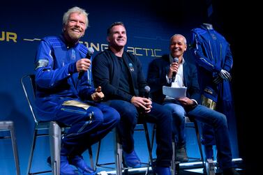 Virgin Galactic Founder Sir Richard Branson unveiled the world’s first exclusive spacewear system for private astronauts. AFP