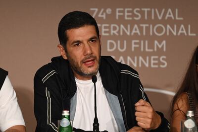 Director Nabil Ayouch attends the press conference for 'Haut et Fort' (Casablanca Beats) during the 74th annual Cannes Film Festival, in France on July 16, 2021. Getty Images