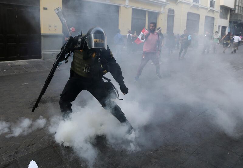 Clashes in Lima, Peru. Mariana Bazo / Reuters
