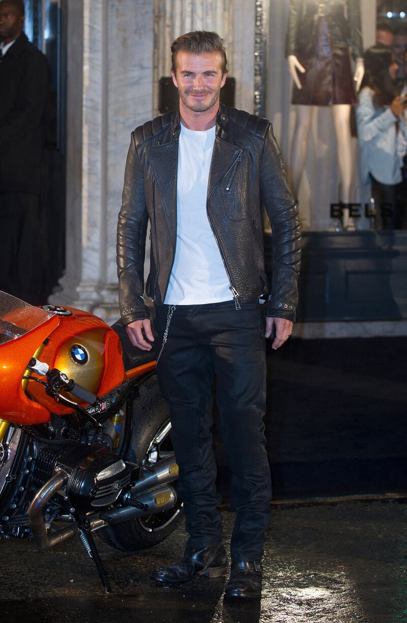 LONDON, UNITED KINGDOM - SEPTEMBER 15: David Beckham attends the opening of Belstaff House on September 15, 2013 in London, England. (Photo by Zak Hussein/Getty Images)