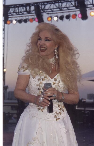 Lebanese singer Sabah performing at the 1996 International Friendship Festival. Courtesy: Dawn Elder