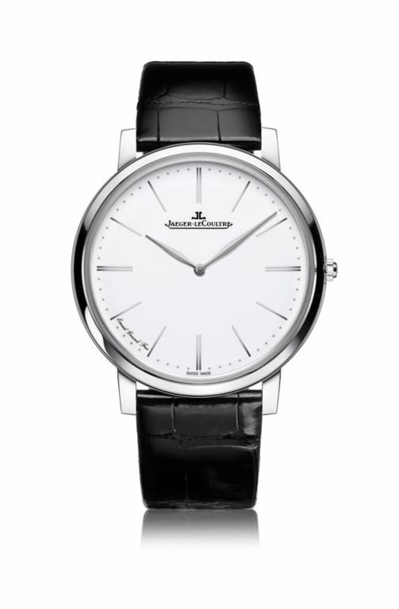 Blow the budget with the ultimate Father’s Day gift of a Jaeger-LeCoultre watch. To commemorate the luxury watchmaker’s 180th ­anniversary in 2011, two Ultra Thin Jubilee timepieces have been released. The watches are handcrafted with a rose or white gold dial, 19 jewels and an alligator leather strap secured by an 18-carat gold pin buckle. Courtesy Jaeger-LeCoultre 