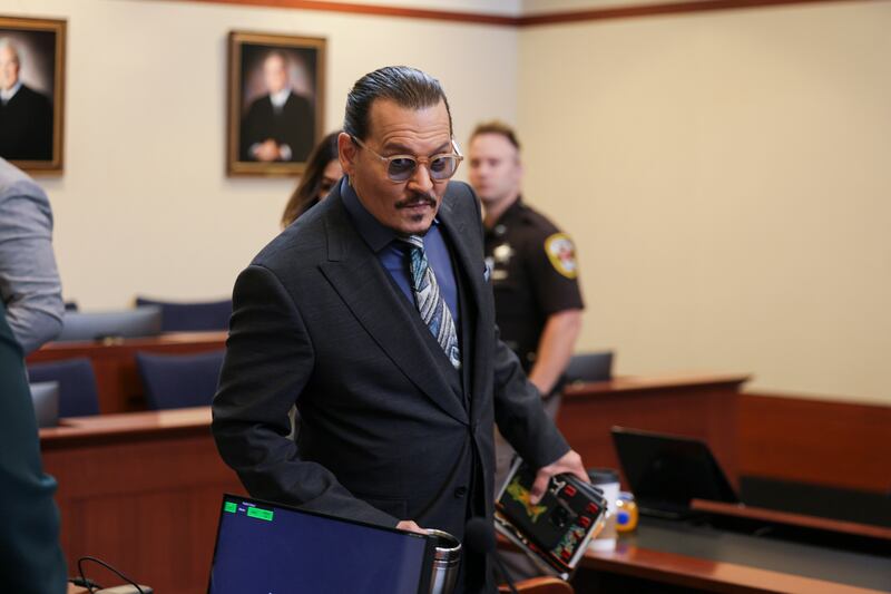 Depp in the courtroom. EPA 