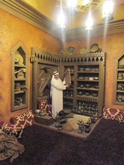 Ali Al Ruzaiza created a traditional site for preparing and serving kahwa to his guests. Courtesy Myrna Ayad                         