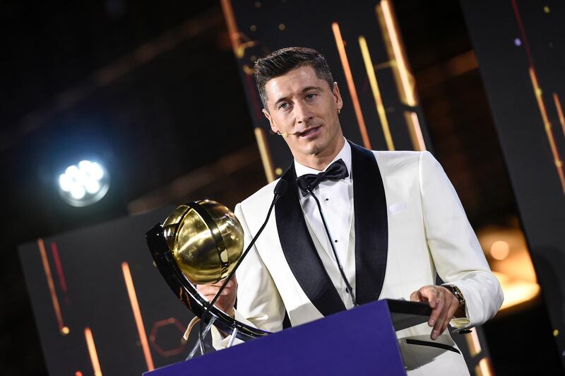 Foto Fabio Ferrari - LaPresse
27 Dicembre 2020 Dubai ( Emirati Arabi )
Sport
Dubai Globe Soccer Award 2020 - Dodicesima Edizione.
Nella foto: Best player of the Year, Robert Lewandowski. 
photo Fabio Ferrari - LaPresse
December 27, 20720 Dubai (Unated Arab Emirate)
Sport
Dubai Globe Soccer Award 2020 - 12th Edition.
In the pic: Best player of the Year, Robert Lewandowski. 