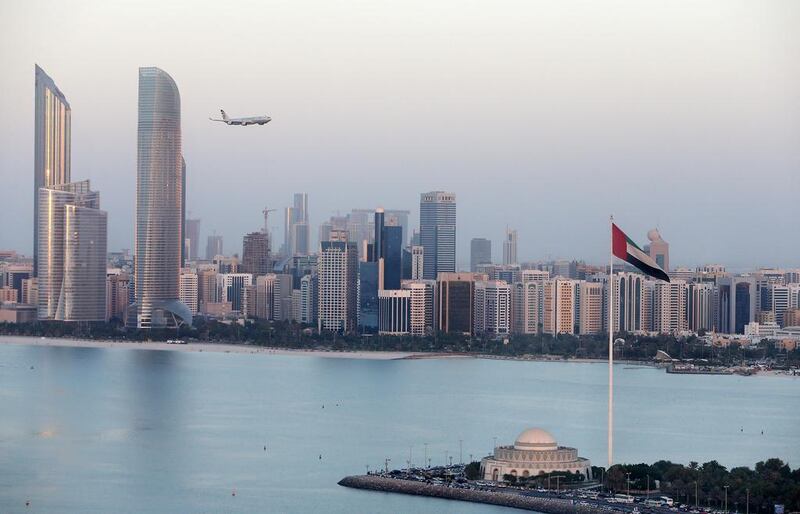 The fly-by was just one of the many events taking place along the Corniche to commemorate Eithad’s first decade of operation. Pawan Singh / The National 