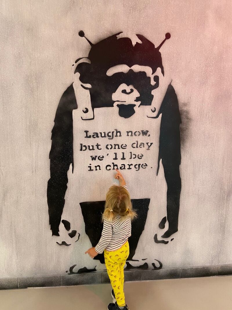 'Laugh Now' is one of Banksy's earliest and most recognisable works. Gemma White