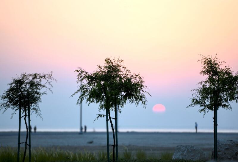 Evening-AD Sunset view on Hudayriat Island, in Abu Dhabi on June 4, 2021. Khushnum Bhandari / The National 
Reporter: N/A News
