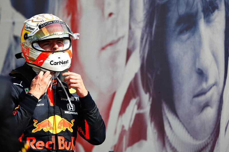 Race winner Max Verstappen of Red Bull after winning the 70th Anniversary Grand Prix at Silverstone. Getty