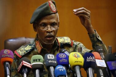 Lt Gen Omar Zain Al Abdin, head of the new Sudanese military council's political committee, has appealed for aid. AFP