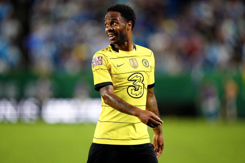 Raheem Sterling looks on during the pre-season friendly match between Chelsea and Charlotte at Bank of America Stadium. Getty