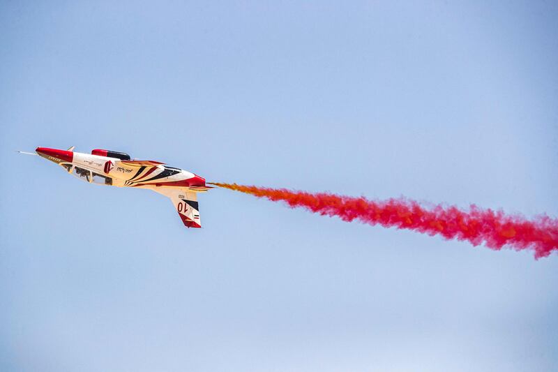 A K-8E Karakorum aircraft performs. 