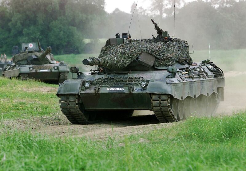 A Leopard 1 tank in Storkau, Germany, on May 19, 2000. AP
