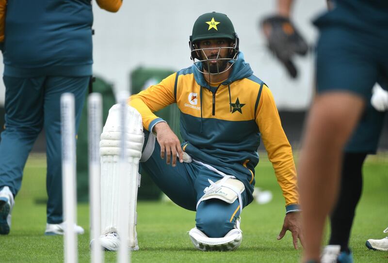 Shan Masood of Pakistan during training in Manchester. Getty