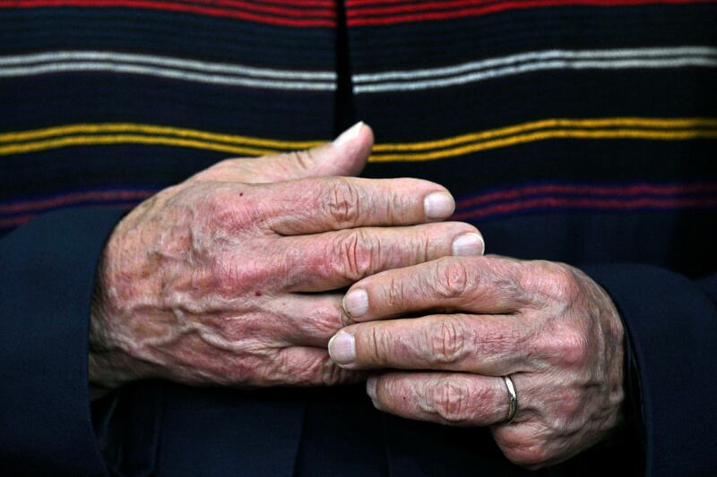 The hands of Luiz Inacio Lula da Silva, the former Brazilian president, during a meeting with Franciscan friars to commemorate St Francis of Assisi day, in Sao Paulo. Lula is currently running for president again. AFP