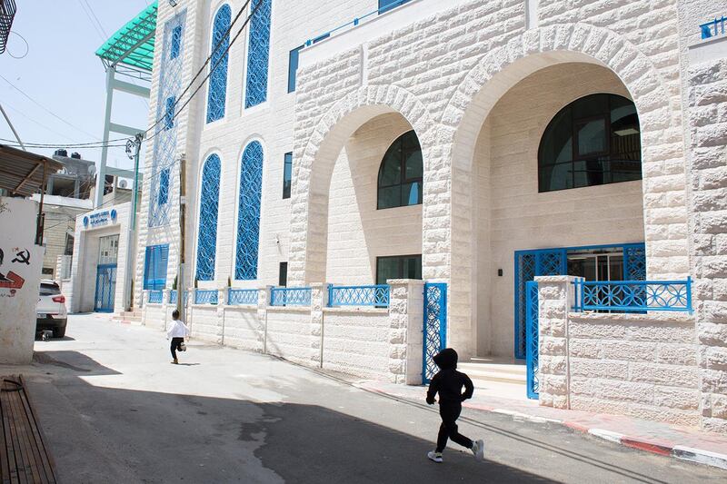 Saudi Fund for Development (SFD) UNRWA school and health centre in Aida Camp, the West Bank.