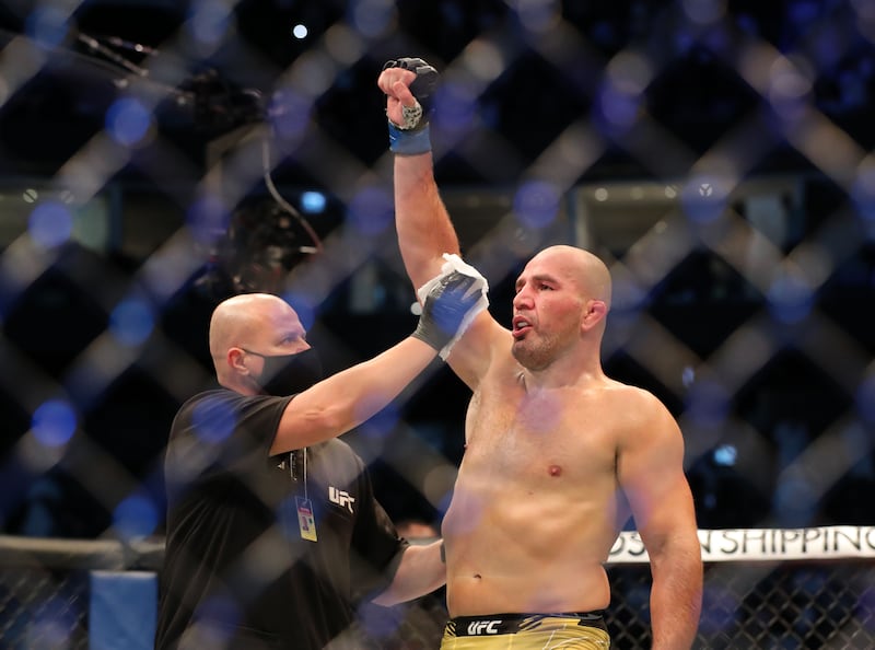 Glover Teixeira submitted Jan Błachowicz to win the light heavyweight title at UFC 267 in Abu Dhabi on October 30, 2021. All images Chris Whiteoak / The National
