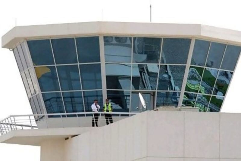 The control tower at Al Maktoum International Airport. EPA