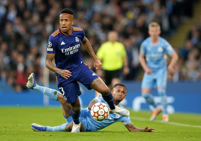 Eder Militao - 5: Struggled to deal with City’s movement and looked shaky at back throughout. Turned inside out by Jesus late in first half and then easily beaten by Mahrez early in second when Algerian hit post. Headed chance straight at keeper that would have made it 3-3. AP