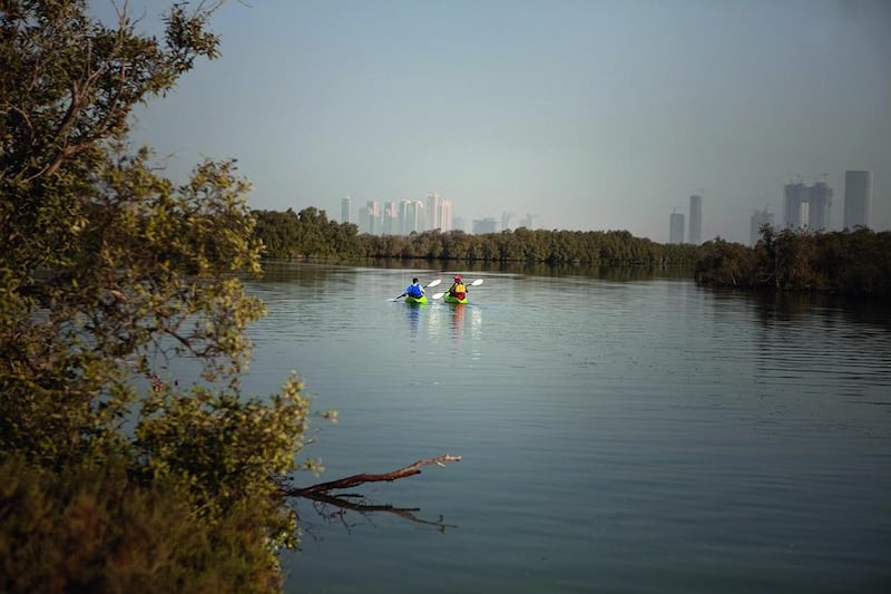 Kayaking in the mangroves, Abu Dhabi. Silvia Razgova / The National