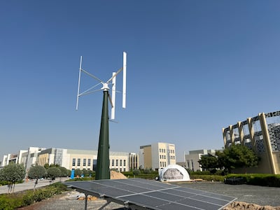 Innovations in climate technology, such as vertical axis wind turbines, have made wind energy more feasible in the UAE. Cody Combs / The National