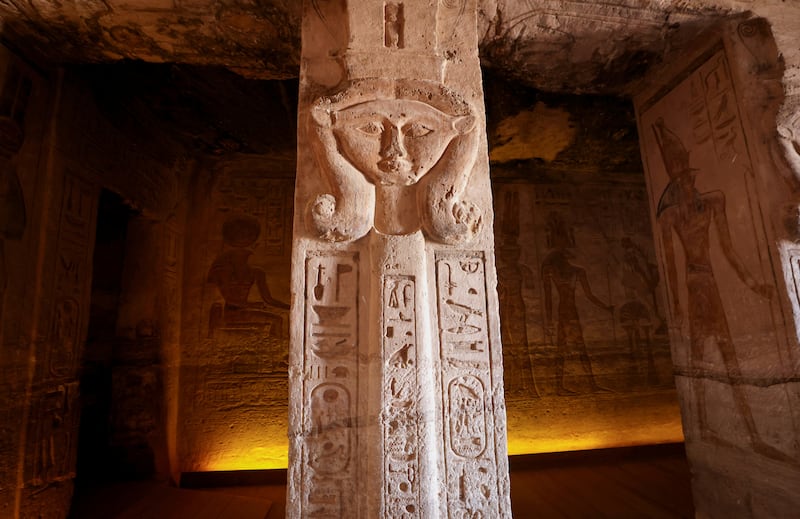 Inside the temple, which dates back 3,200 years