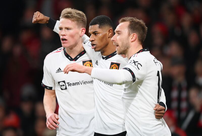 Scott McTominay 7: Header kept out by Ramsdale, as was a shot after 28 minutes. Gave it a good go in his first league start since he lost his place to Casemiro at the start of October, but he’s not got the Brazilian’s influence. Few have. Getty