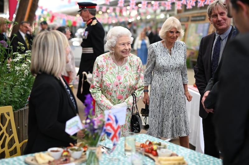 Britain's Queen Elizabeth attends an event on the sidelines of the G7 summit, at the Eden Project in Cornwall, Britain June 11, 2021. Reuters