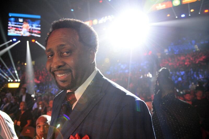 Boxing Hall of Fame member Thomas Hearns attends the WBC heavyweight title bout between Deontay Wilder and Tyson Fury at MGM Grand Garden Arena.