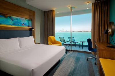 The Sea View King room is one of the three room categories available across the 206-room property. Aloft Palm Jumeirah