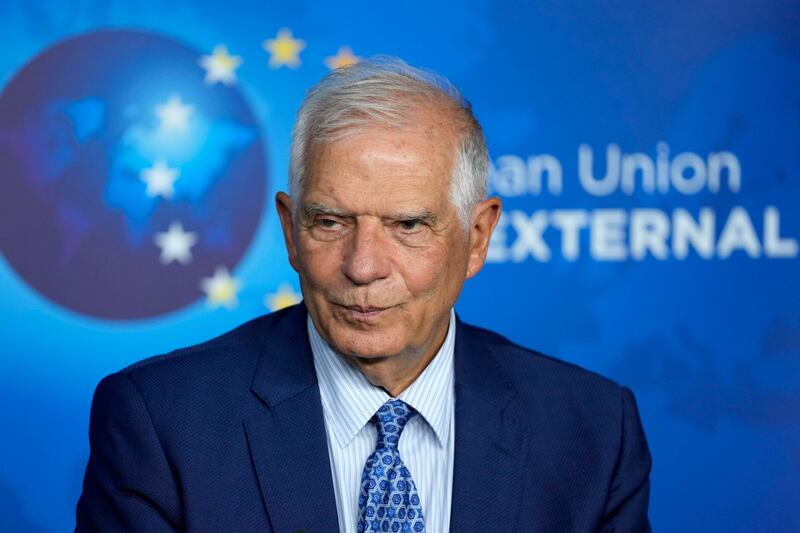 EU foreign policy chief Josep Borrell said a free and strong civil society was indispensable in promoting democratic values. AP