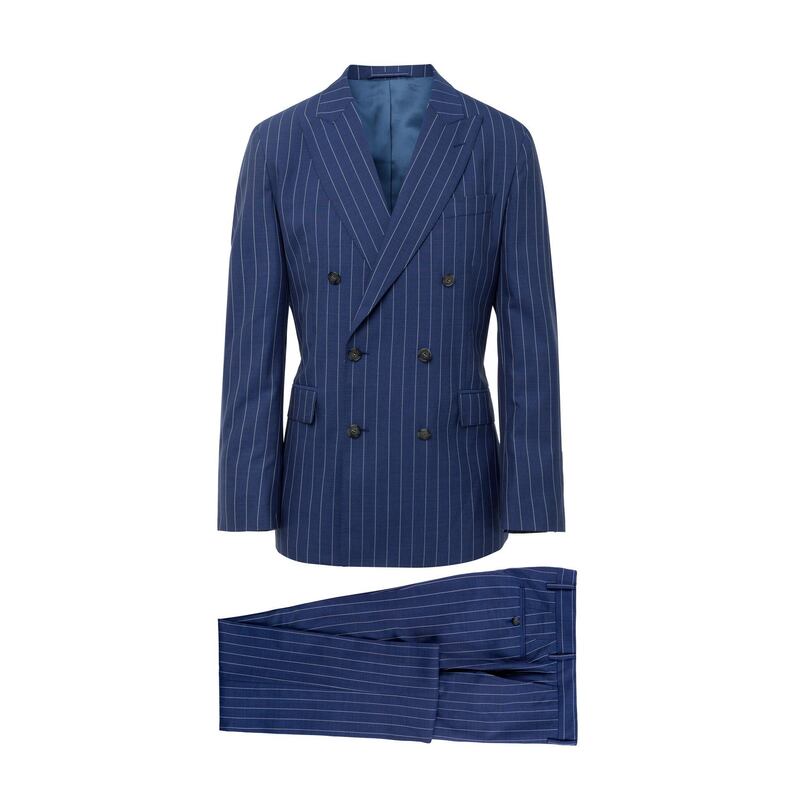 Pinstripes draw the eye up and down. Courtesy Hackett