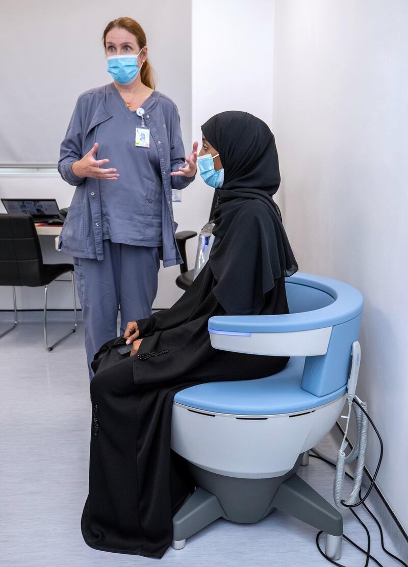 Corniche Hospital Aesthetic Clinic for Feminine Rejuvenation that looks after the post natal care of women in Abu Dhabi on June 6, 2021.
Victor Besa / The National.
Reporter: Shireena Al Nowais for News