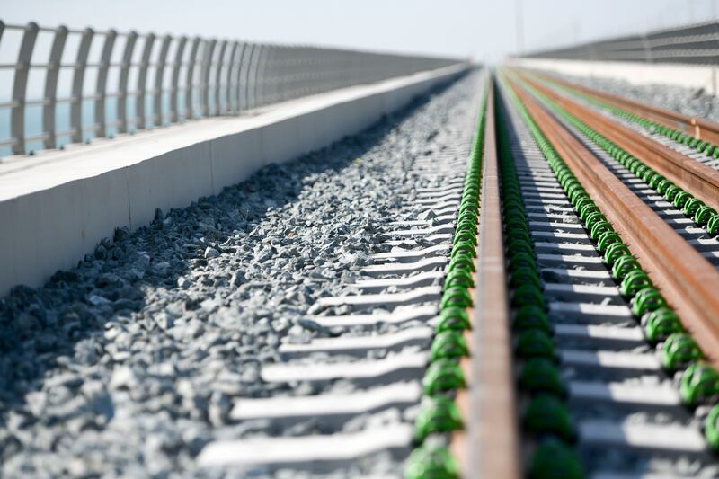 Every fully loaded freight train that passes over the bridge could take up to 300 lorries off the roads. Photo: Khushnum Bhandari / The National 