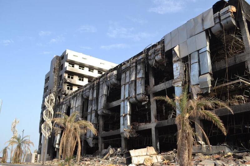 Mall Al Arab, in Khour Maksar district, one of the biggest malls in Aden was damaged in the war.