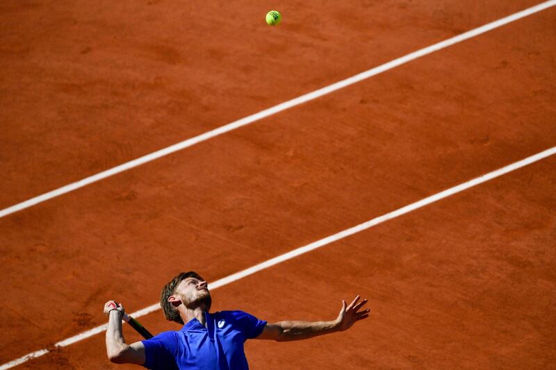 It was a hard afternoon for Goffin in Paris. AFP
