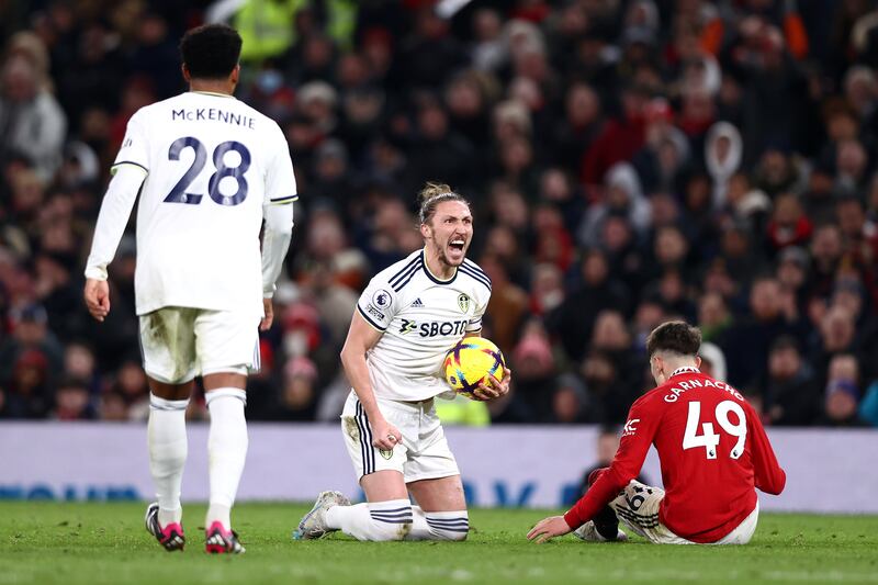 Luke Ayling, 5 – Terrorised by the trickery of Garnacho and later the speed of Sancho. Got away with one when he found himself on the wrong side of the lightning-quick Spaniard who seated the defender when he calmly stepped around his rash challenge.

Getty